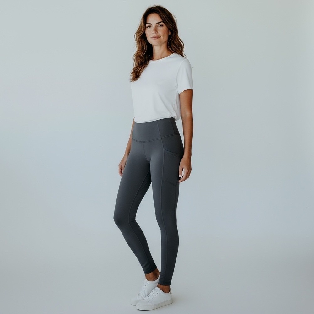Halara Everyday High Waisted Pocket Leggings Volcanic Ash XS Active Casual Gym